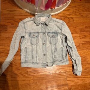 American Eagle Outfitters Light Wash Denim Jacket